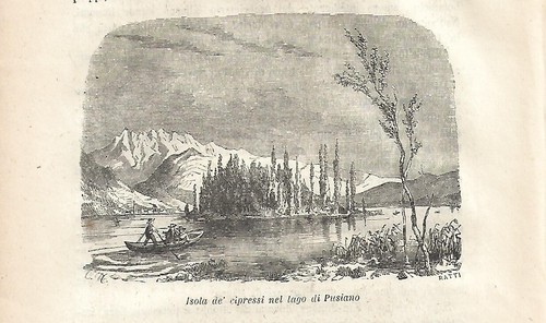 Stampa antica lago pusiano - stampa,